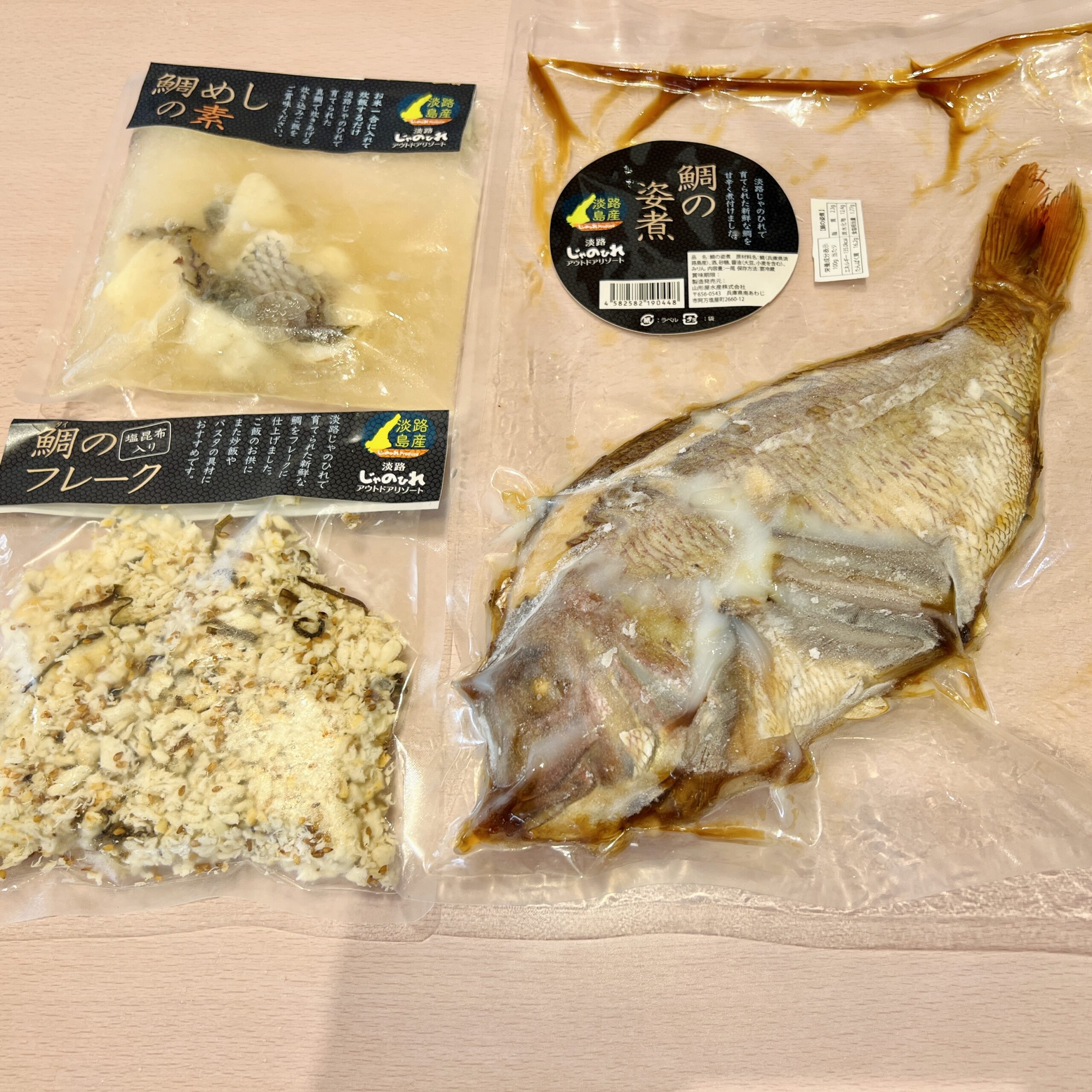 兵庫県南あわじ市産 淡路島の鯛づくし3点セット 鯛の姿煮 鯛めしの素 鯛フレーク 大畑大介商店