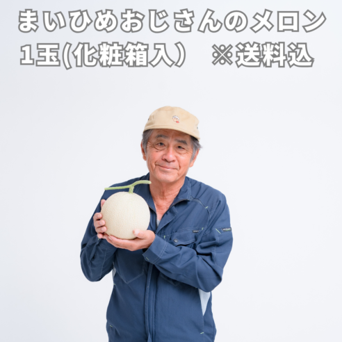 ※8月6日～8月13日【熊本県宇土市】まいひめおじさんのメロン　化粧箱入り1玉（２L、３L）