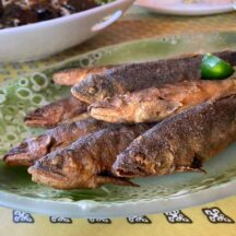 鮎（あゆ）レシピ　丸ごと揚げる鮎のフリット